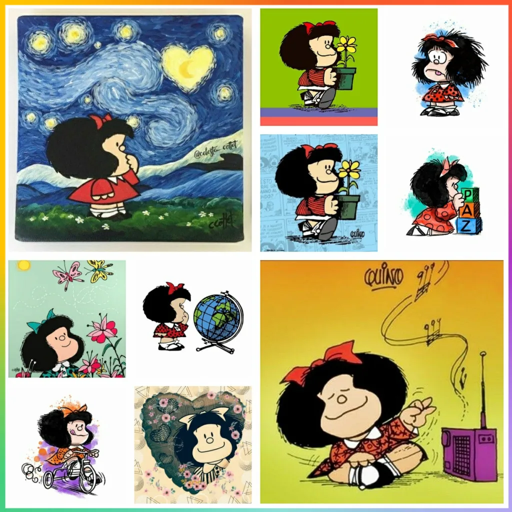 Mafalda Классическая мультяшная алмазная живопись печатные изделия вышивка крестиком 5D DIY Искусство мозаика Настенный декор Ручная работа Новый 2024 подарок
Mafalda Классическая мультяшная алмазная живопись печатные изделия вышивка крестиком 5D DIY Искусство мозаика Настенный декор Ручная работа Новый 2024 подарок