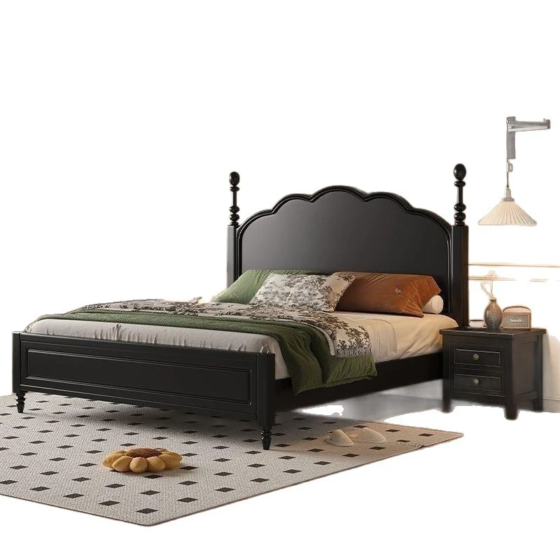 Medieval style solid wood bed retro French simple Marseille bed American master bedroom bed
Medieval style solid wood bed retro French simple Marseille bed American master bedroom bed