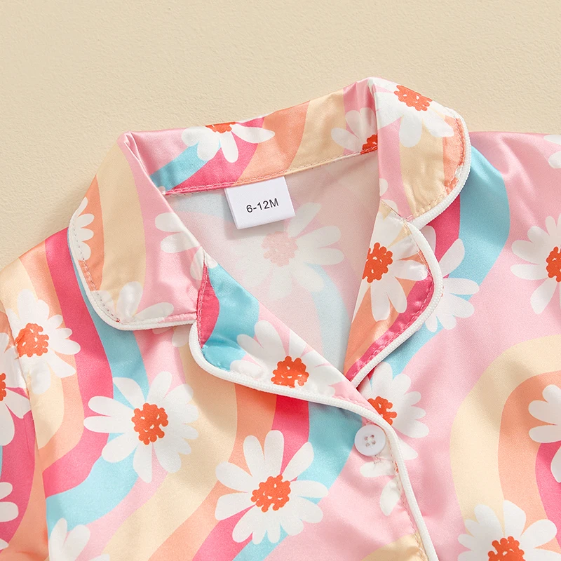 Kid Toddler Girls Silk Pajamas Set Short Sleeve Button-Up Shirt Tops Loose Shorts PJs Set Sleepwear
Kid Toddler Girls Silk Pajamas Set Short Sleeve Button-Up Shirt Tops Loose Shorts PJs Set Sleepwear