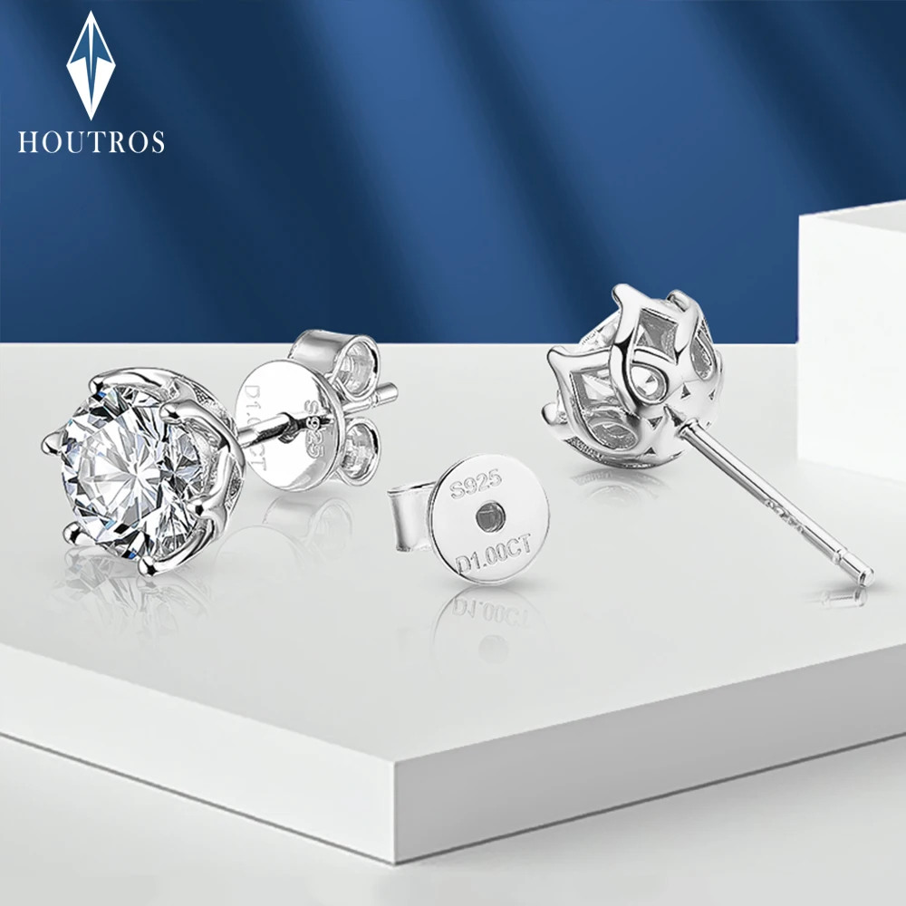 0.5-2ct D Color Moissanite Stud Earrings For Women S925 Sterling Silver Plated 18k Gold Earrings with GRA Party Wedding Jewelry
0.5-2ct D Color Moissanite Stud Earrings For Women S925 Sterling Silver Plated 18k Gold Earrings with GRA Party Wedding Jewelry