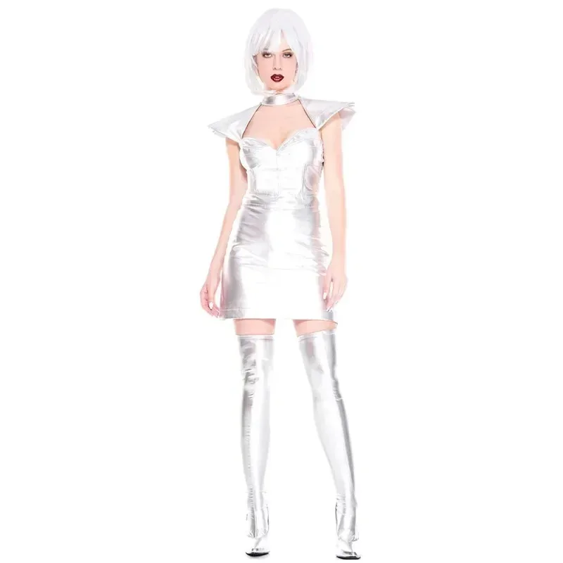Halloween Adults Sexy Space Planet Astronaut Silver Cosplay Costume Nightclub Party Dance Pretty Girl Fancy Dress
Halloween Adults Sexy Space Planet Astronaut Silver Cosplay Costume Nightclub Party Dance Pretty Girl Fancy Dress