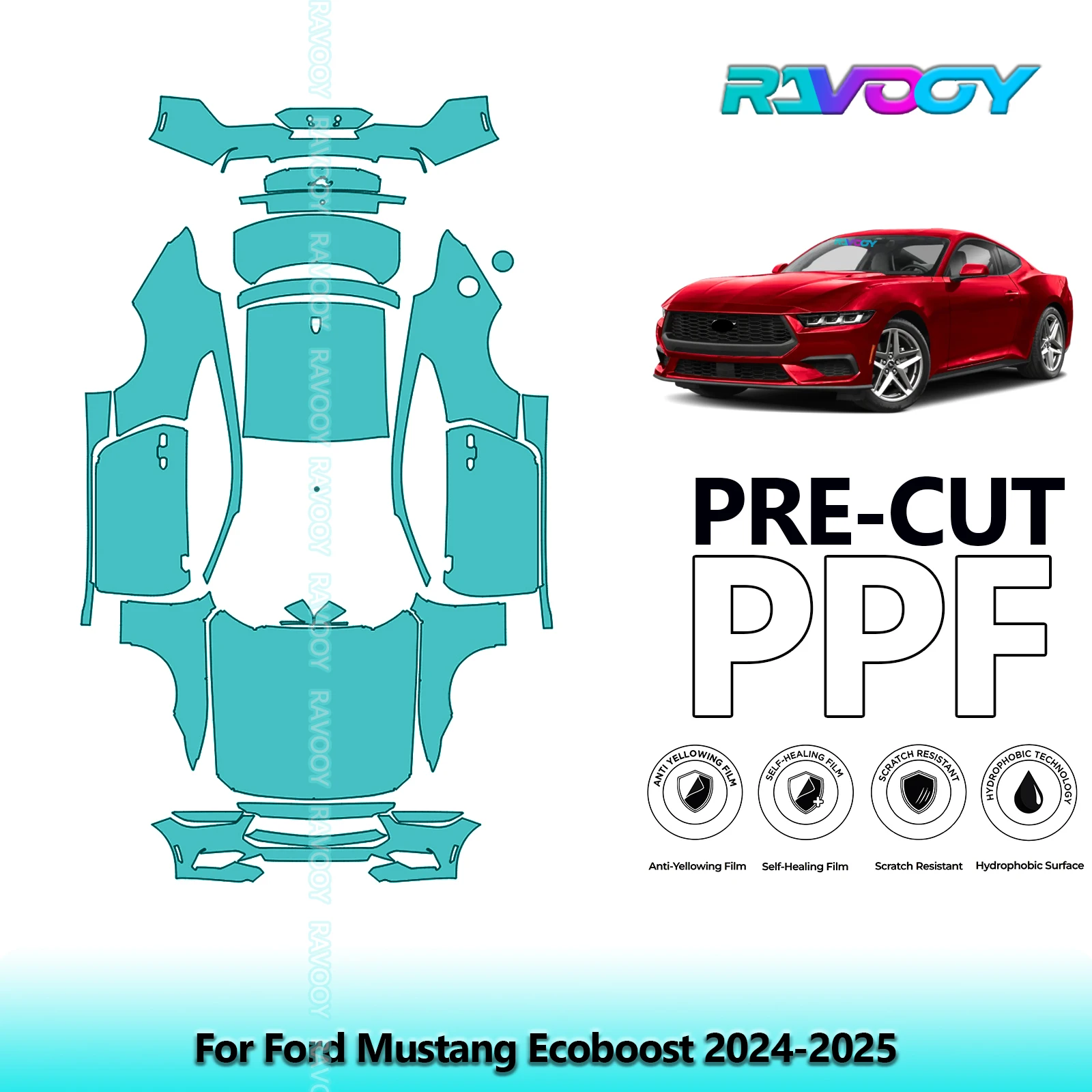 Car Precut PPF Paint Protection Film Full Vehicle For Ford Mustang Ecoboost 2024-2025
Car Precut PPF Paint Protection Film Full Vehicle For Ford Mustang Ecoboost 2024-2025