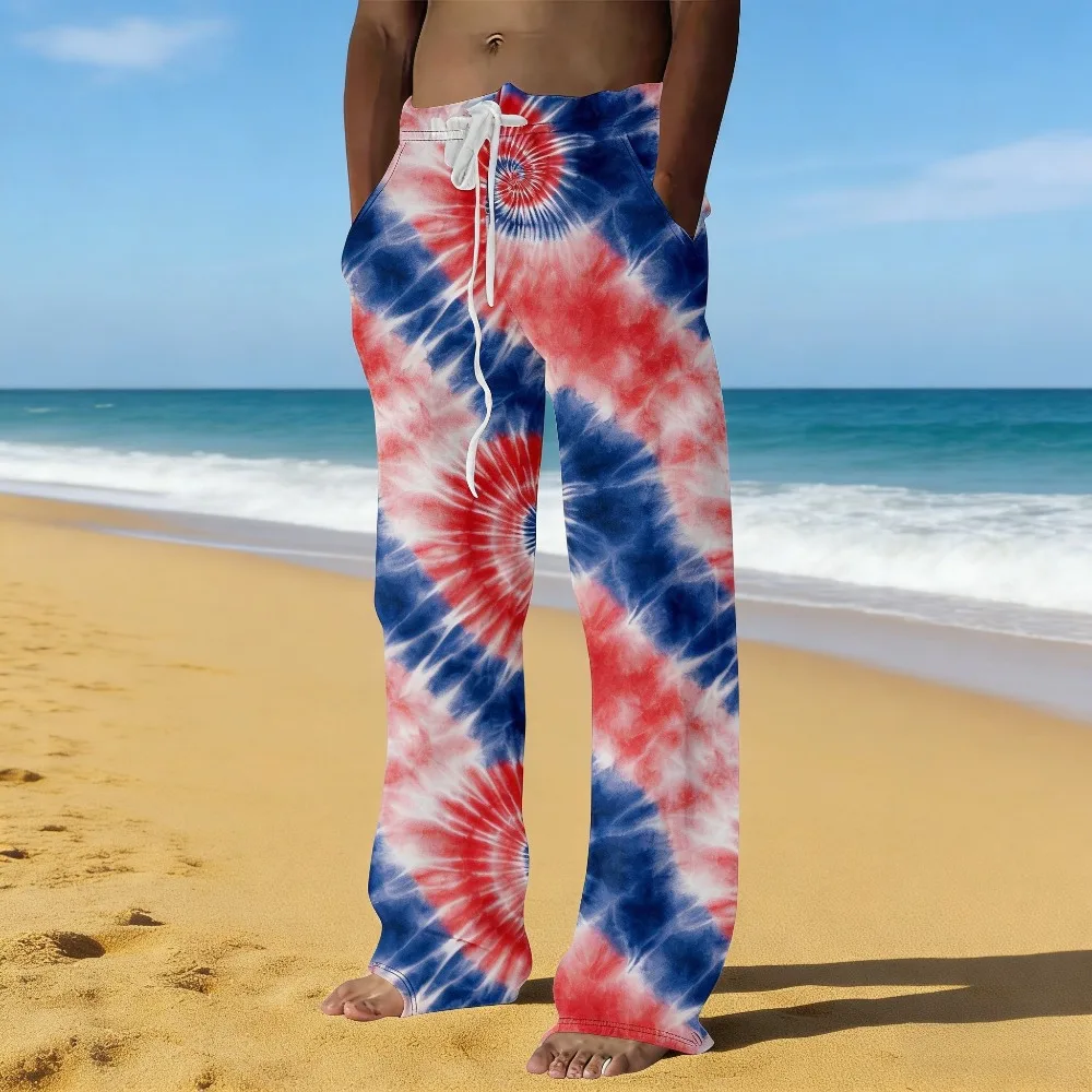 Men's Vibrant Ombre & Spiral Print Wide Leg Pants Summer Boho Drawstring Lounge Pants for Vacation Hippie Style Trousers
Men's Vibrant Ombre & Spiral Print Wide Leg Pants Summer Boho Drawstring Lounge Pants for Vacation Hippie Style Trousers