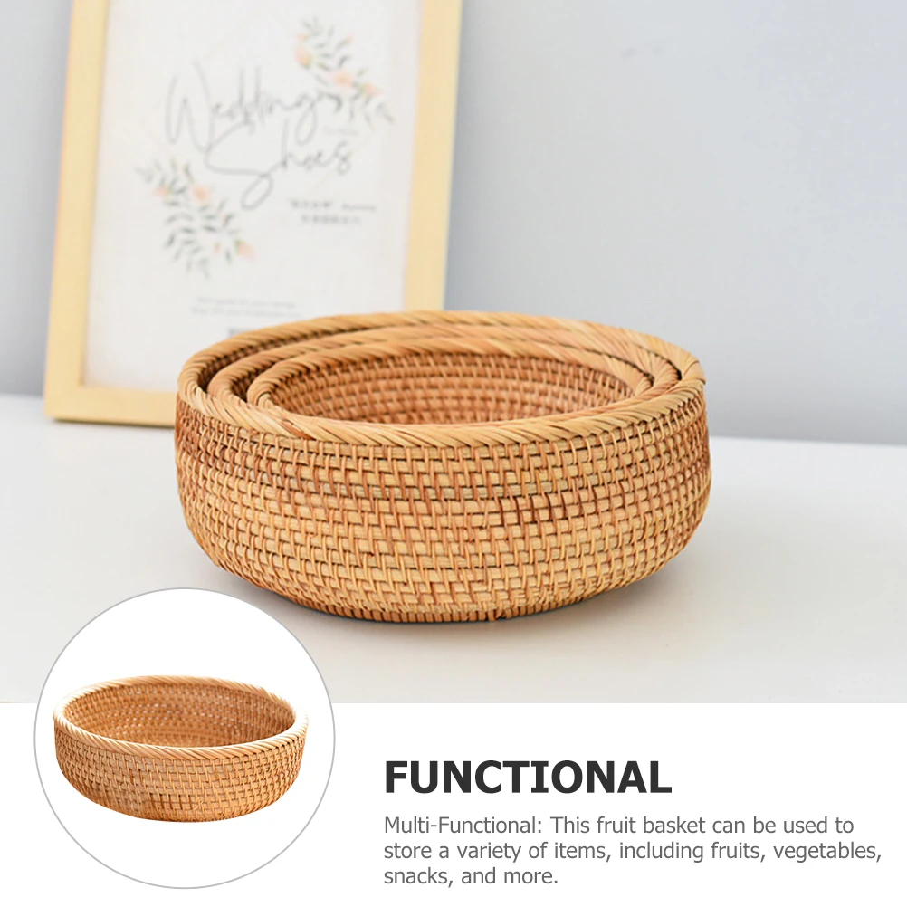 Handmade Rattan Basket Storage Basket Kitchen Counter Fruit Vegetable Serving Basket Food Storage
Handmade Rattan Basket Storage Basket Kitchen Counter Fruit Vegetable Serving Basket Food Storage