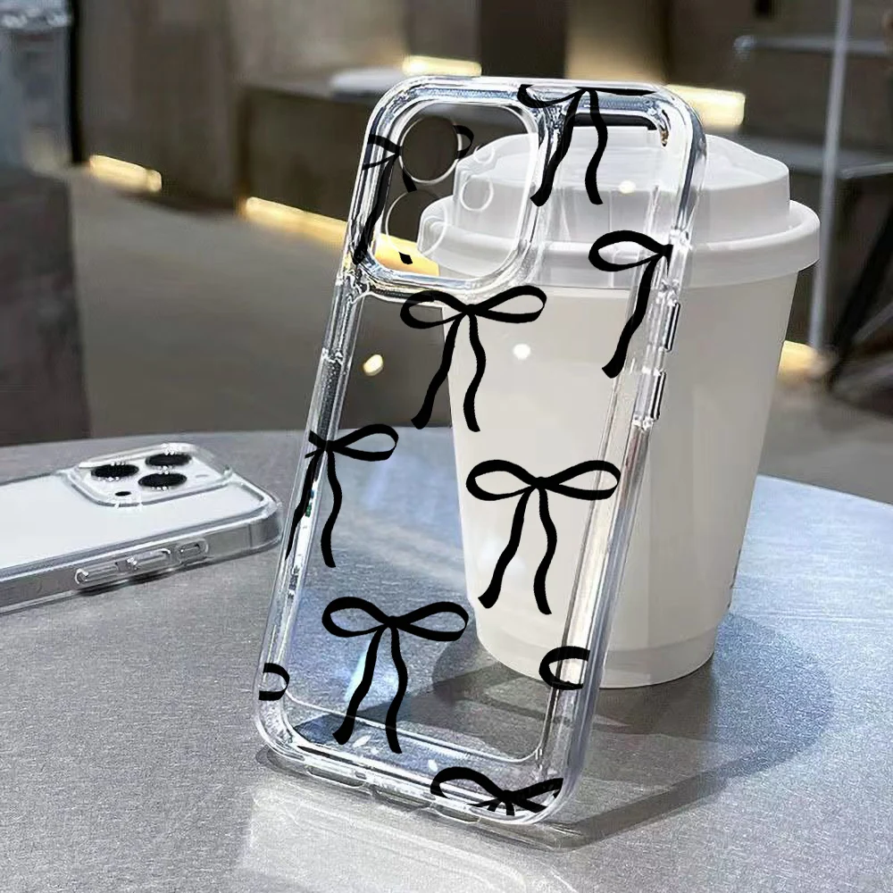 Fashion Clear Black Bow Phone Case Funda For iPhone 16 13 11 15 12 14 Pro Max 7 8 Plus XR SE 2 3 Soft Silicone Back Bumper Cover
Fashion Clear Black Bow Phone Case Funda For iPhone 16 13 11 15 12 14 Pro Max 7 8 Plus XR SE 2 3 Soft Silicone Back Bumper Cover