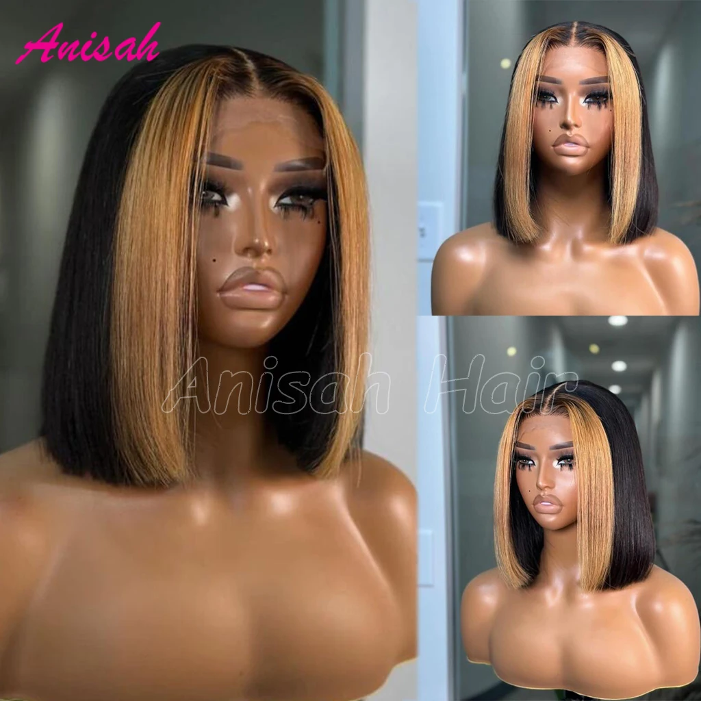 Brazilian Remy Hair Highlight 13*4 Lace Front Wig Short Human Hair Bob Wigs Short Bob 4*4 Lace Closure Straight Wigs for Women
Brazilian Remy Hair Highlight 13*4 Lace Front Wig Short Human Hair Bob Wigs Short Bob 4*4 Lace Closure Straight Wigs for Women