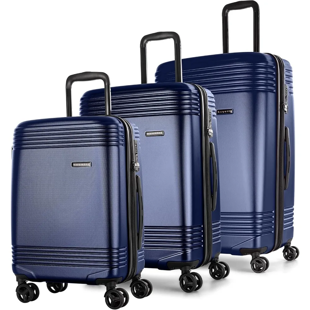 Bugatti Nashville Collection 3 Piece Hard Shell Luggage Set, Expandable Suitcases with 360-Degree Spinner Wheels, Retractable Ha
Bugatti Nashville Collection 3 Piece Hard Shell Luggage Set, Expandable Suitcases with 360-Degree Spinner Wheels, Retractable Ha