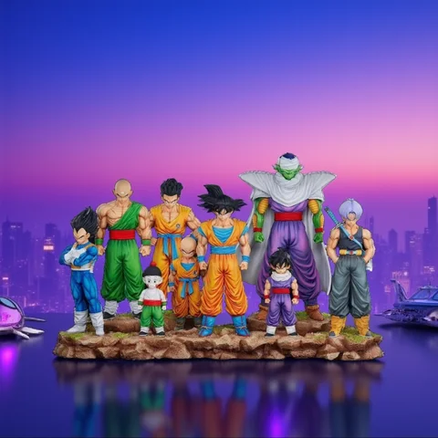 28 cm Anime Dragon Ball enfants Krillin Son Gohan troncs PVC figurines modèle Collection bureau décoration jouets enfants cadeaux