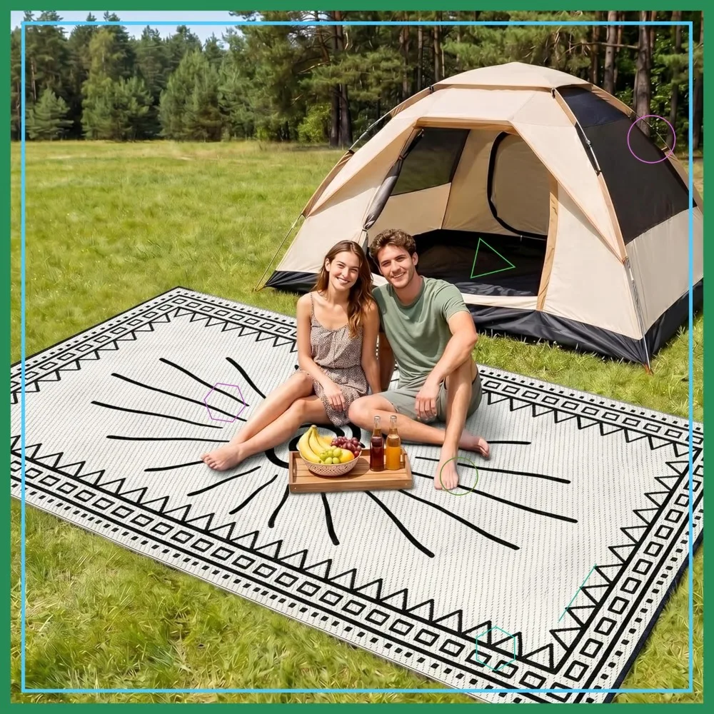 Waterproof Outdoor Rug 9x12 with Stakes, UV Resistant Reversible Mat for RV Camping Picnic Beach
Waterproof Outdoor Rug 9x12 with Stakes, UV Resistant Reversible Mat for RV Camping Picnic Beach