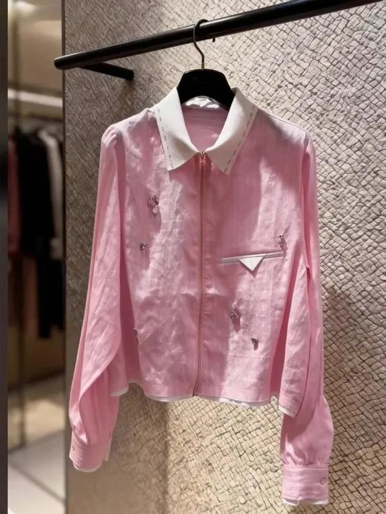 Sweet Girl Style Pink Loose Comfortable Women's Shirt Brightening Commute Friendly Easy Wear Zipper Closure Long Sleeve Busin...
Sweet Girl Style Pink Loose Comfortable Women's Shirt Brightening Commute Friendly Easy Wear Zipper Closure Long Sleeve Busin...