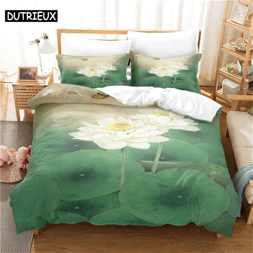 Lotus 3Pcs Bedding Sets 3D Digital Printing Custom Quilt Duvet Cover Set Home Queen King Quilt Pillowcase
Lotus 3Pcs Bedding Sets 3D Digital Printing Custom Quilt Duvet Cover Set Home Queen King Quilt Pillowcase