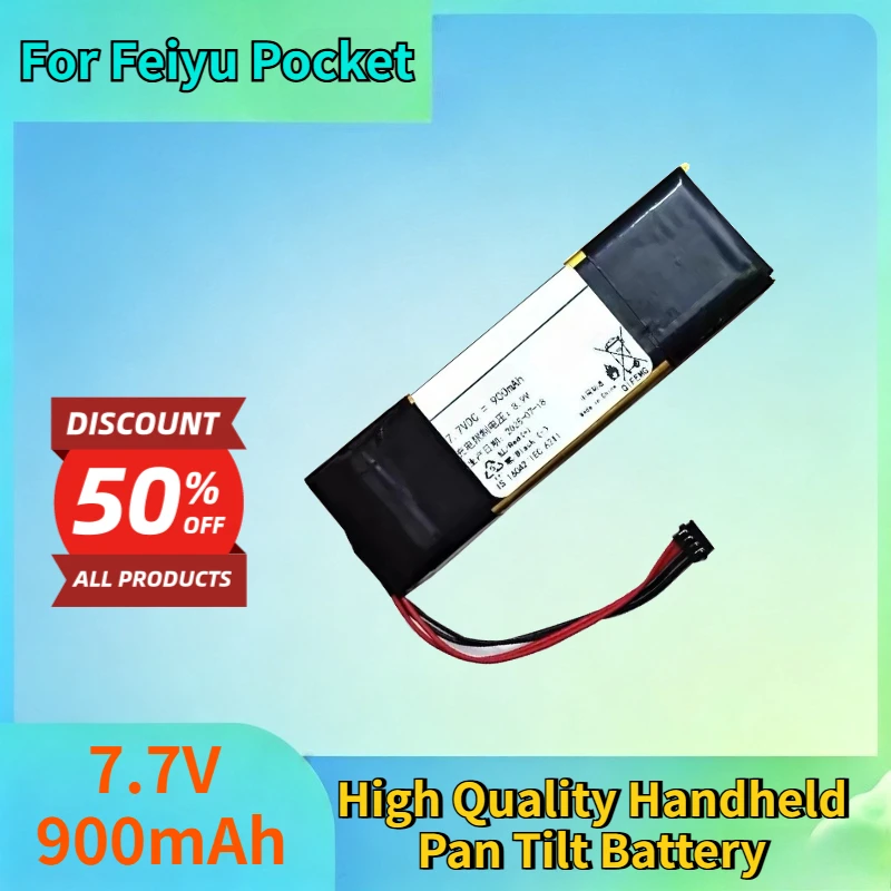 New 7.7V 900mAh Lithium-ion Rechargeable Battery for Feiyu Pocket Vimble2s High Quality Handheld Pan Tilt Replacement Battery
New 7.7V 900mAh Lithium-ion Rechargeable Battery for Feiyu Pocket Vimble2s High Quality Handheld Pan Tilt Replacement Battery