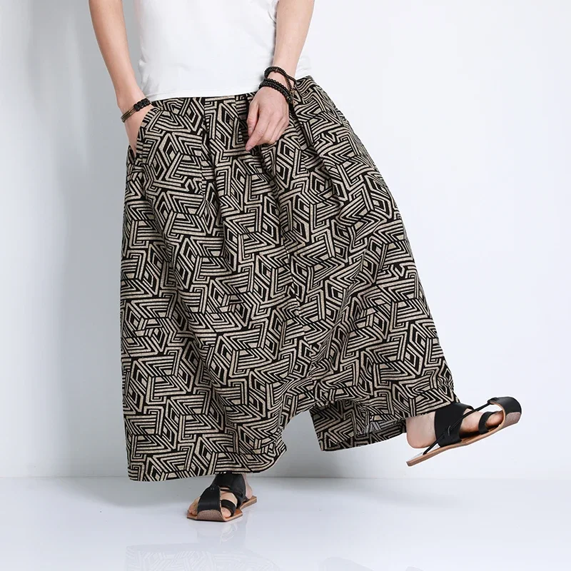 Chinese Style Pants Men Retro Casual Wide Leg Loose Crossover Pants Cotton Linen New Men's Graphic Trousers Hip Hop Pants M-5XL
Chinese Style Pants Men Retro Casual Wide Leg Loose Crossover Pants Cotton Linen New Men's Graphic Trousers Hip Hop Pants M-5XL