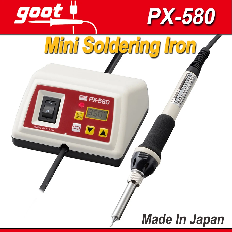 GOOT PX-580 Mini Soldering Station with Temperature Controlled without Iron Stand 200℃-500℃ Rapid Heating Up (Replacement Core)
GOOT PX-580 Mini Soldering Station with Temperature Controlled without Iron Stand 200℃-500℃ Rapid Heating Up (Replacement Core)