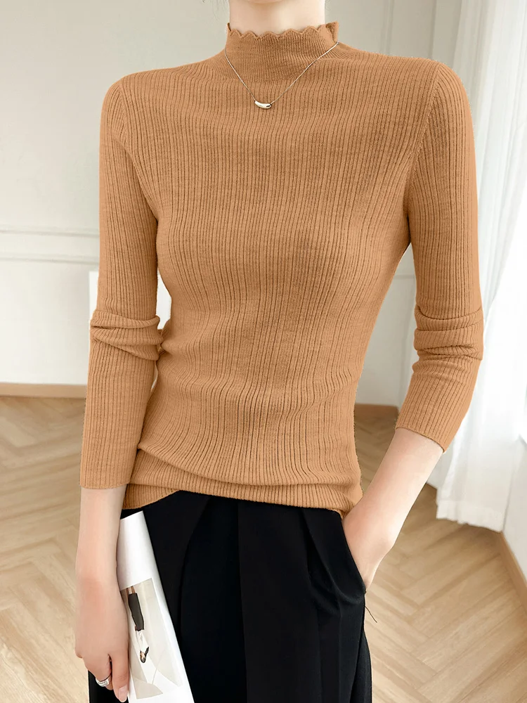 Женский свитер из 100% шерсти Merino с воротником-лепестком, осенне-зимний базовый свитер, теплый повседневный мягкий пуловер, вязаный свитер
Женский свитер из 100% шерсти Merino с воротником-лепестком, осенне-зимний базовый свитер, теплый повседневный мягкий пуловер, вязаный свитер