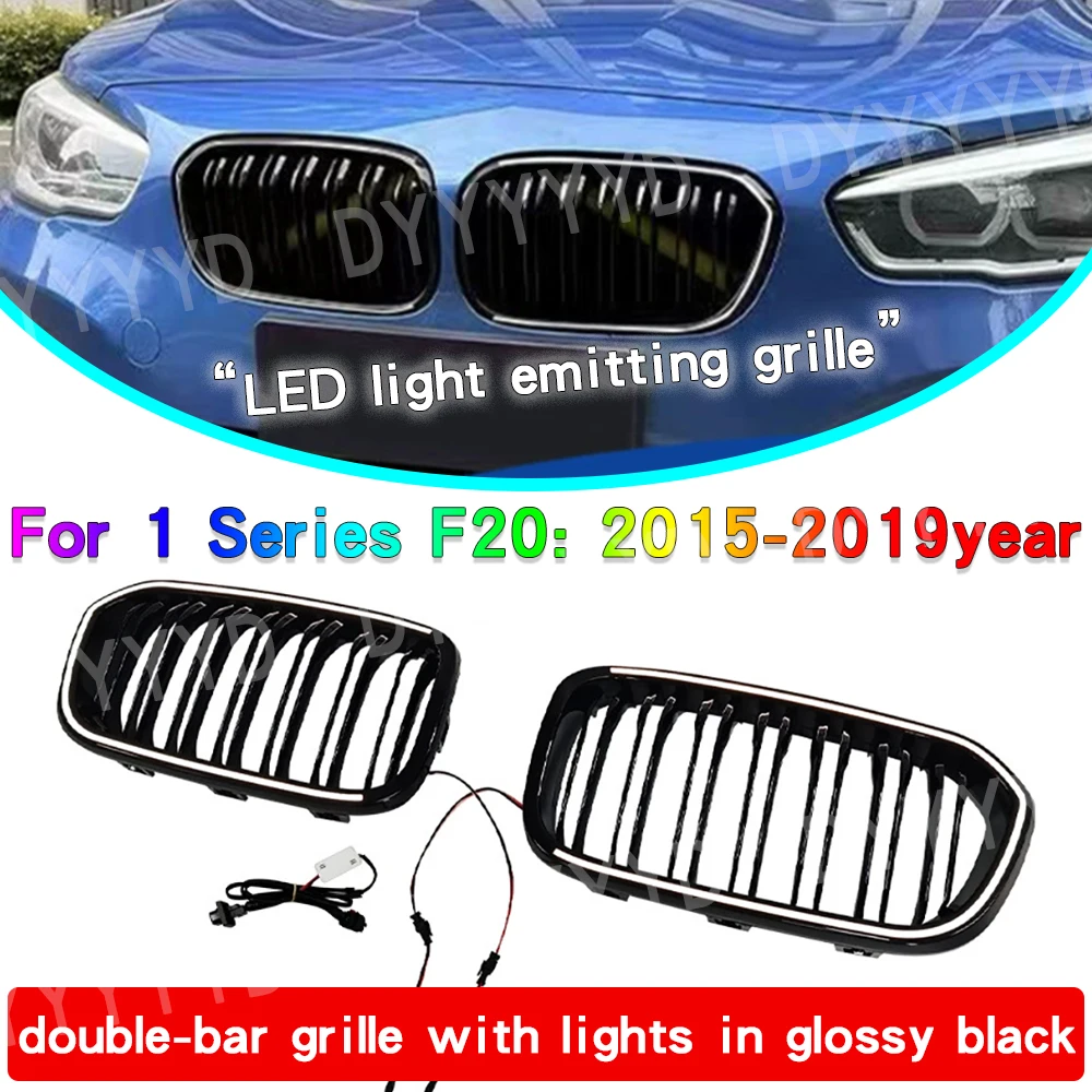 For BMW 1 Series F20 F21 LED Light Lamp Racing Grills 2015 2016 2017 2018 2019 Double Line Front Bumper Grille Grid Gloss Black
For BMW 1 Series F20 F21 LED Light Lamp Racing Grills 2015 2016 2017 2018 2019 Double Line Front Bumper Grille Grid Gloss Black