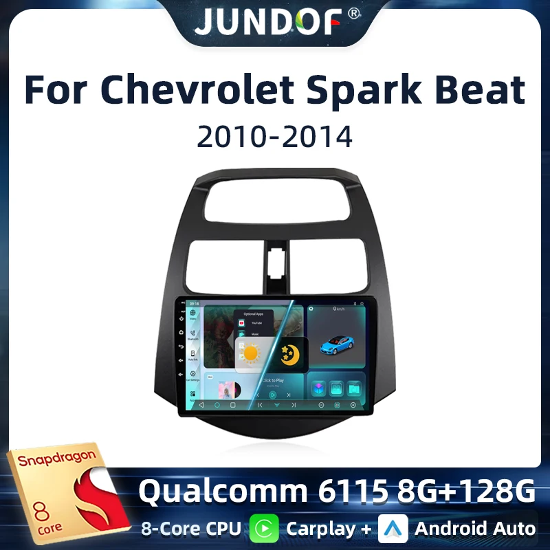 Jundof Car Stereo Radio For Chevrolet Spark Beat Matiz Creative 2010 - 2014 Android12 Carplay Multimidia Video Player Head Unit
Jundof Car Stereo Radio For Chevrolet Spark Beat Matiz Creative 2010 - 2014 Android12 Carplay Multimidia Video Player Head Unit