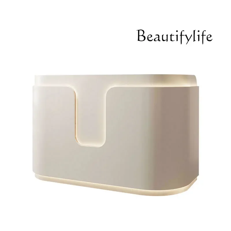 Modern beauty salon bar checkout page store small light luxury high-end clothing store simple barber shop reception desk
Modern beauty salon bar checkout page store small light luxury high-end clothing store simple barber shop reception desk