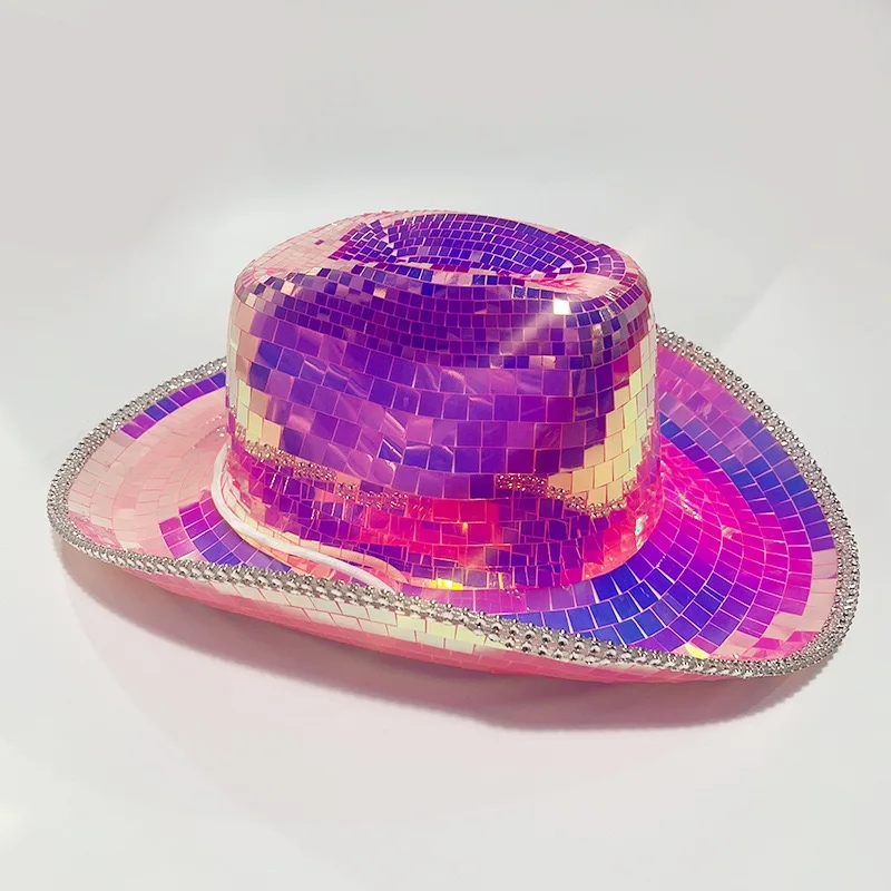 Free Shipping Sparkling Cowboy Hat Mirror Western Party Hat for Rave Festival Photo Prop Colorful Sequins Stage Performance
Free Shipping Sparkling Cowboy Hat Mirror Western Party Hat for Rave Festival Photo Prop Colorful Sequins Stage Performance