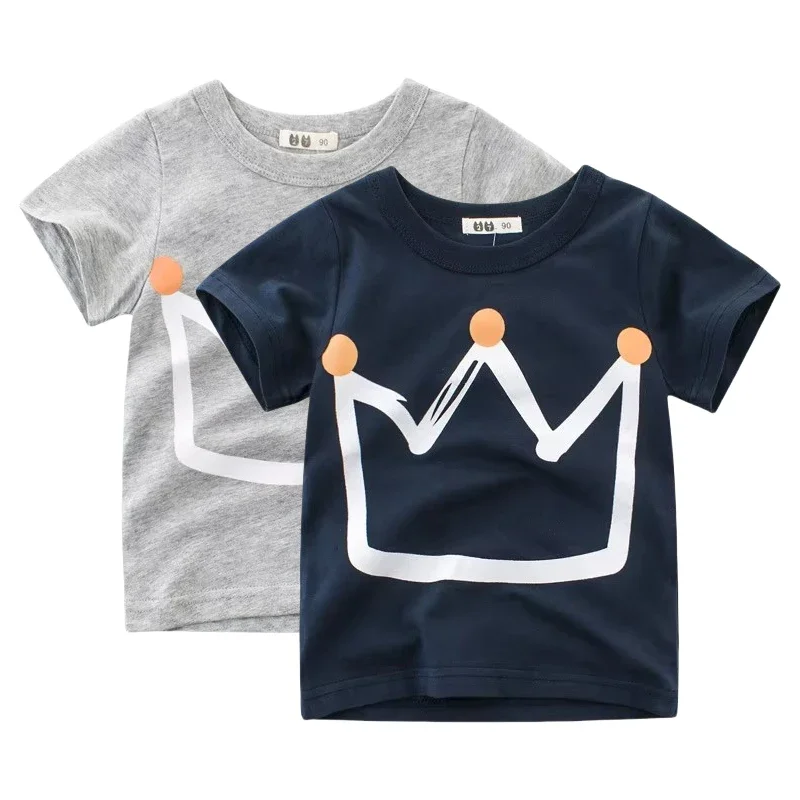 2025 Summer Brand New Boys T-Shirts Crown Print Children's Short Sleeve O-Neck Cotton Top Tees Kids Outfit 2 To 10 Years Old
2025 Summer Brand New Boys T-Shirts Crown Print Children's Short Sleeve O-Neck Cotton Top Tees Kids Outfit 2 To 10 Years Old