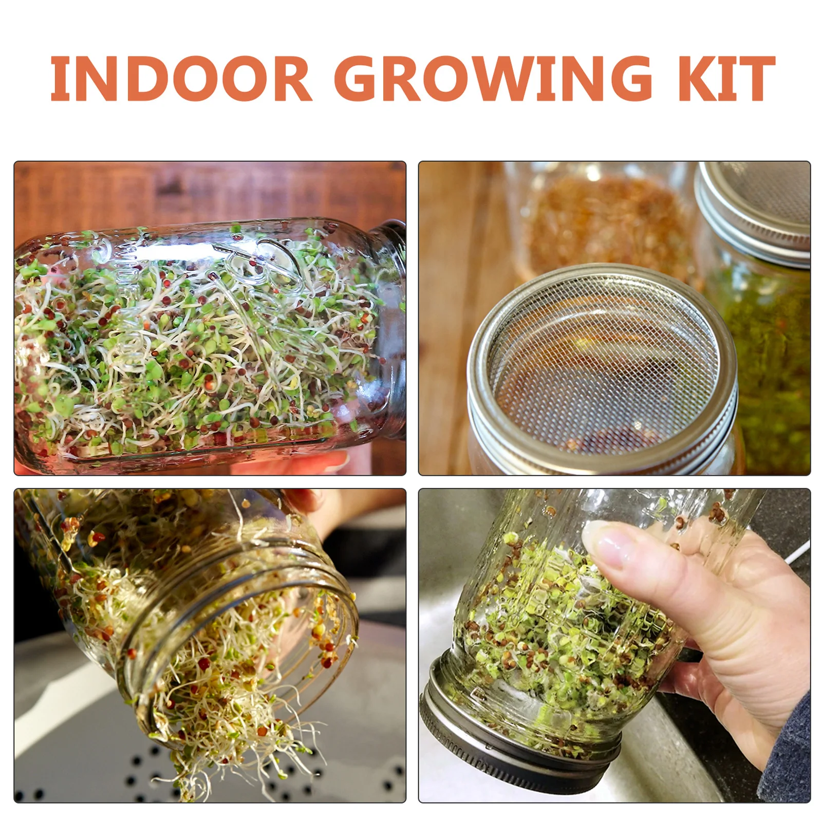 Stainless Steel Filter Sprout Cover No Loss of Seeds Mason Jar Lids Sprouting
Stainless Steel Filter Sprout Cover No Loss of Seeds Mason Jar Lids Sprouting