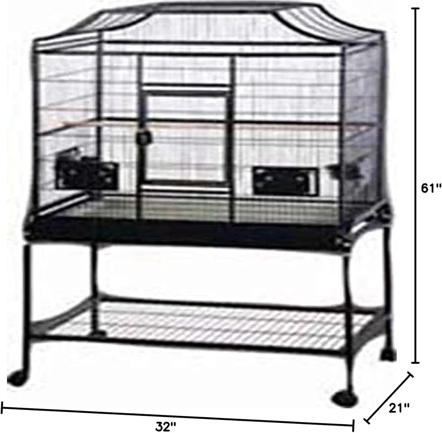 Company MA3221FL Platinum Elegant Style Flight Bird Cage with Stand Gray, 32 by 21 by 61"
Company MA3221FL Platinum Elegant Style Flight Bird Cage with Stand Gray, 32 by 21 by 61"