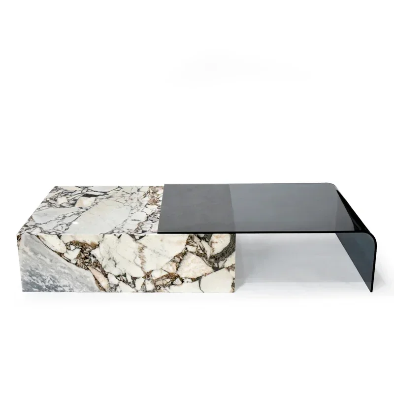 Light luxury elephant white natural marble coffee table tempered glass square
Light luxury elephant white natural marble coffee table tempered glass square
