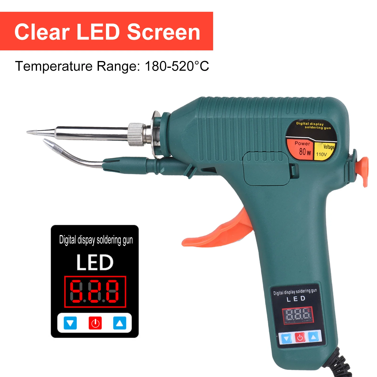 Soldering Iron Kit 80W Automatic Welding Machine with Digital Screen Adjustable Temperature Fast to Heat Up for DIY Projects
Soldering Iron Kit 80W Automatic Welding Machine with Digital Screen Adjustable Temperature Fast to Heat Up for DIY Projects