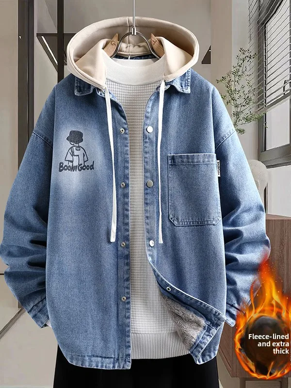 Утепленная джинсовая куртка с капюшоном для мужчин, повседневная молодежная модная зимняя куртка со съемным капюшоном, длинный рукав, хлопок, полиэстер...
Утепленная джинсовая куртка с капюшоном для мужчин, повседневная молодежная модная зимняя куртка со съемным капюшоном, длинный рукав, хлопок, полиэстер...