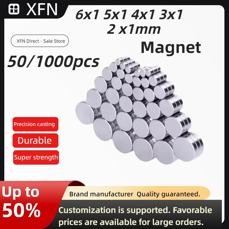 6x1 5x1 4x1 3x1 2x1mm50/1000PCS Small Round Neodymium Magnet N35Magnetic Disc Powerful Magnet Super Powerful Strong NdFeB Magnet
6x1 5x1 4x1 3x1 2x1mm50/1000PCS Small Round Neodymium Magnet N35Magnetic Disc Powerful Magnet Super Powerful Strong NdFeB Magnet