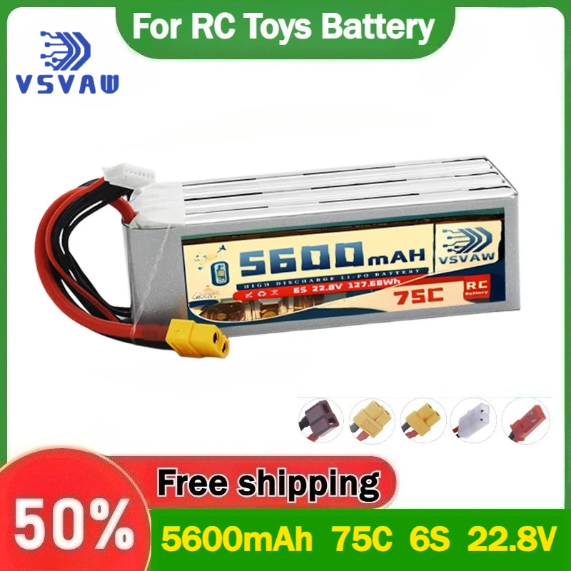 5600mAh 75C 6S 22.8V Rechargeable Batteries for Remote Control Drone Helicopter Aerial Model Toy Lithium Battery HV
5600mAh 75C 6S 22.8V Rechargeable Batteries for Remote Control Drone Helicopter Aerial Model Toy Lithium Battery HV