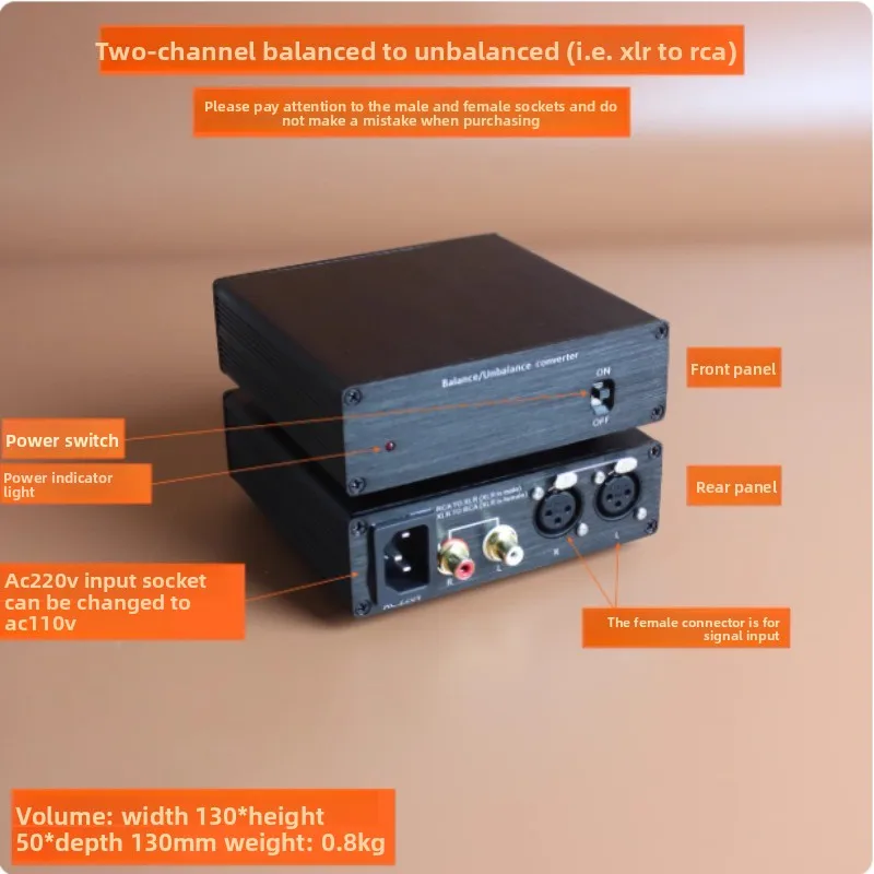 XLR Balanced to RCA Unbalanced / RCA Unbalanced to XLR Balanced / Dedicated IC or Audio Converter
XLR Balanced to RCA Unbalanced / RCA Unbalanced to XLR Balanced / Dedicated IC or Audio Converter