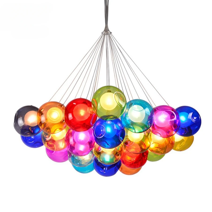 Creative color bubble chandelier dining room living room bedroom children's room light bar counter clothing store glass
Creative color bubble chandelier dining room living room bedroom children's room light bar counter clothing store glass