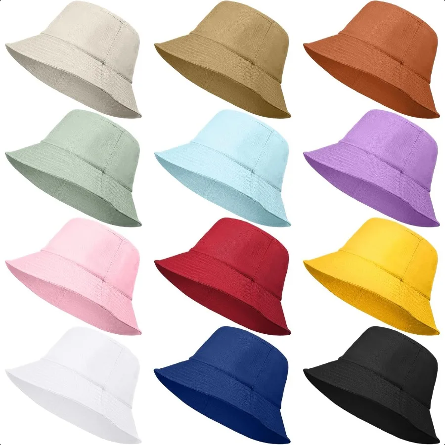 Jiuguva 12 Pack Bucket Sun Hat Bulk for Women Men Multicolor Packable Fishing Hats for Travel Summer
Jiuguva 12 Pack Bucket Sun Hat Bulk for Women Men Multicolor Packable Fishing Hats for Travel Summer