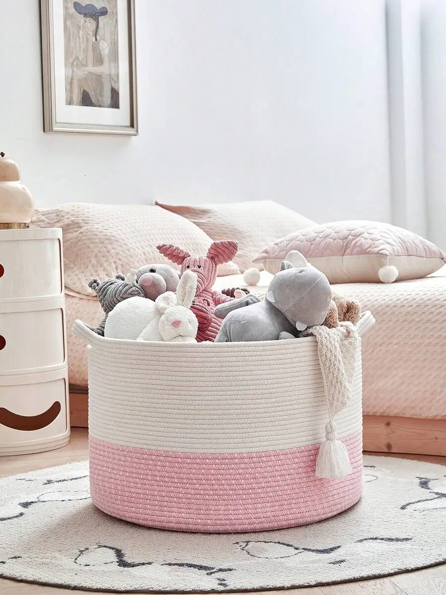 Extra Large Cotton Rope Basket 22" X 14" - Toy Basket For Kids -Blanket Basket For Living Room - Woven Baskets For
Extra Large Cotton Rope Basket 22" X 14" - Toy Basket For Kids -Blanket Basket For Living Room - Woven Baskets For