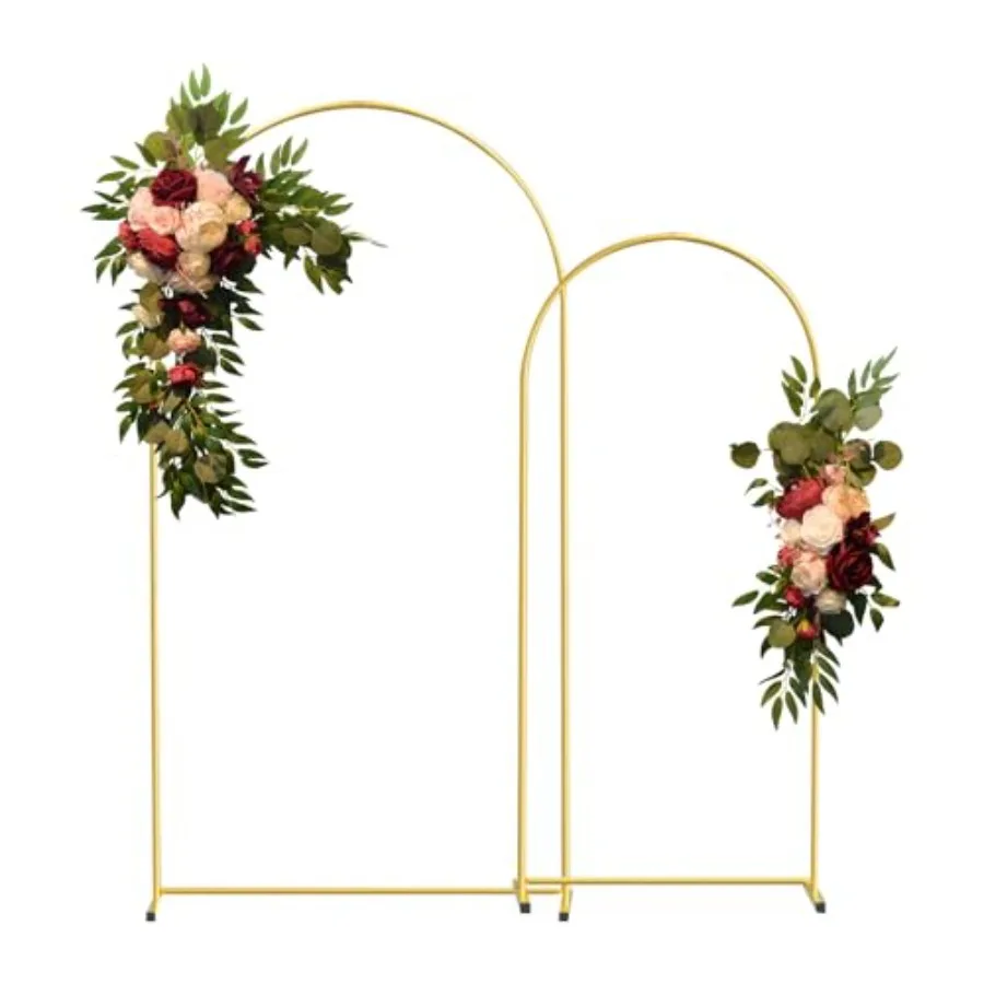 Wedding Arch Backdrop Stands Set of 2 7.2FT 6FT,Gold Metal Square Balloon Arch Frame for Ceremony, Birthday Party, Baby Shower
Wedding Arch Backdrop Stands Set of 2 7.2FT 6FT,Gold Metal Square Balloon Arch Frame for Ceremony, Birthday Party, Baby Shower