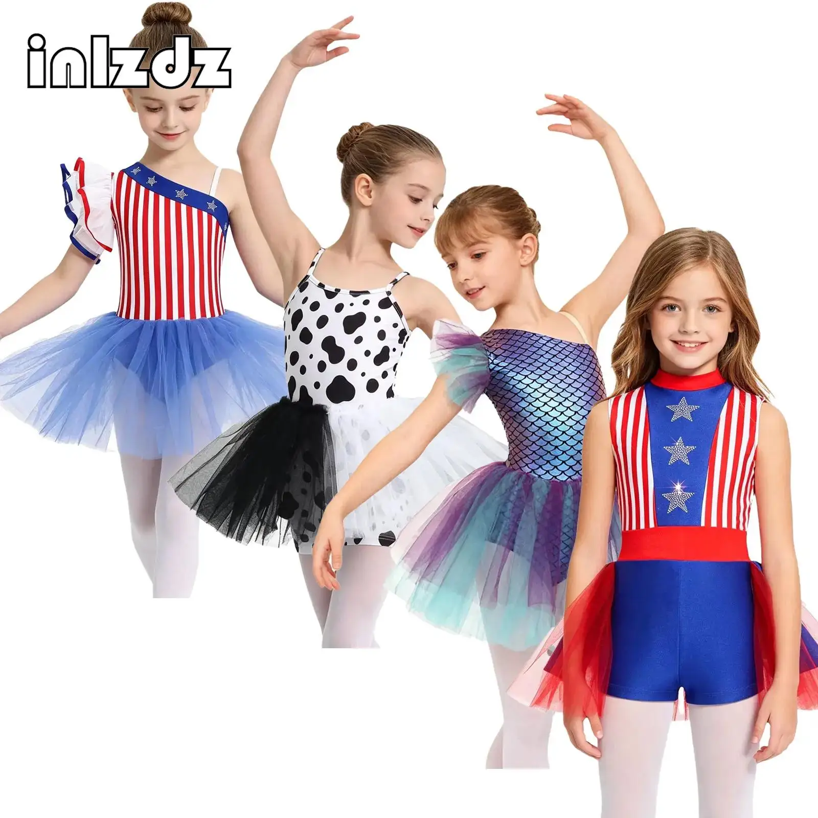 Kids Girls Rhinestone Ballet Dance Dress Stars Striped Sleeveless Tulle Skirted Leotard for Lyrical Performance Competition
Kids Girls Rhinestone Ballet Dance Dress Stars Striped Sleeveless Tulle Skirted Leotard for Lyrical Performance Competition