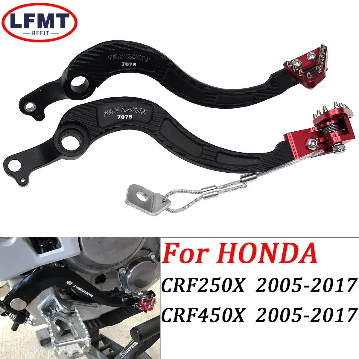 Motorcycle CNC Aluminum Forged Rear Brake Pedal Lever For Honda CRF 250X 450X 250 450 X CRF250X CRF450X 2005-2017 MX Motorbike
Motorcycle CNC Aluminum Forged Rear Brake Pedal Lever For Honda CRF 250X 450X 250 450 X CRF250X CRF450X 2005-2017 MX Motorbike