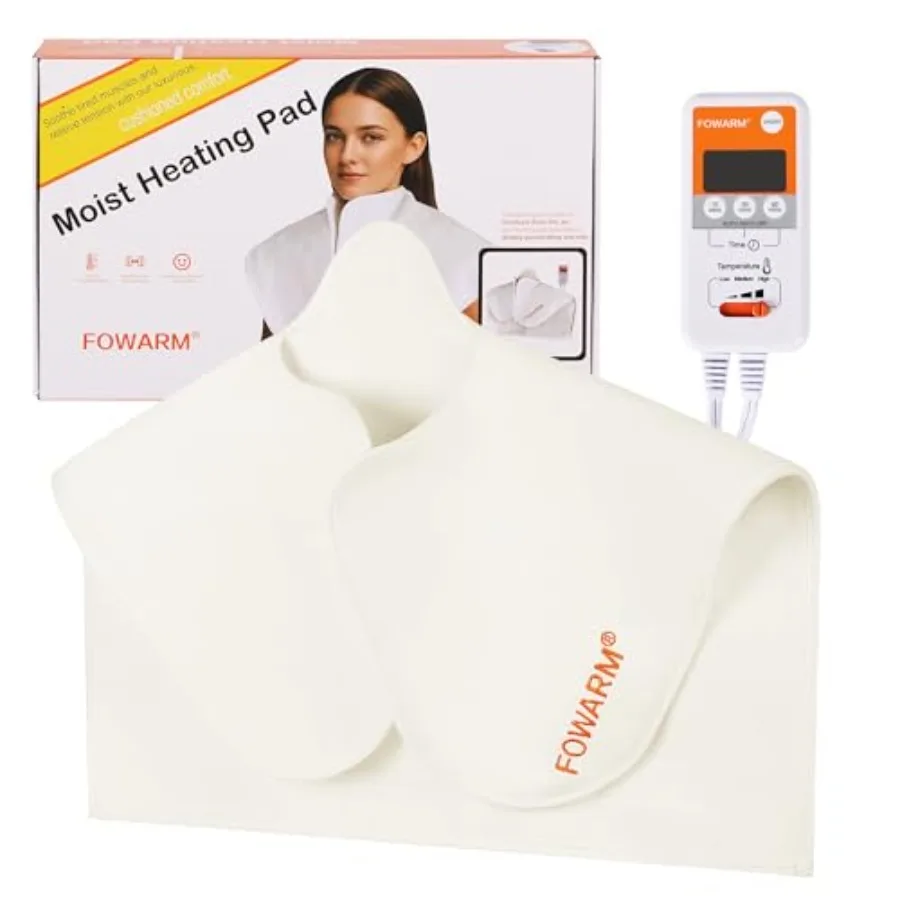 Moist Heating Pad for and Shoulder Weighted Heating Pad with Deep Steam Relief Electric Heat Pad with Auto Shut Off Washable Re
Moist Heating Pad for and Shoulder Weighted Heating Pad with Deep Steam Relief Electric Heat Pad with Auto Shut Off Washable Re