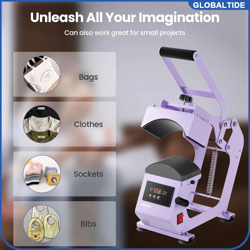 Cap Heat Press Machine Stable Performance 550W with 2Pcs Interchangeable Platens Resuable Hat Heat Press with Cap Stretcher
Cap Heat Press Machine Stable Performance 550W with 2Pcs Interchangeable Platens Resuable Hat Heat Press with Cap Stretcher