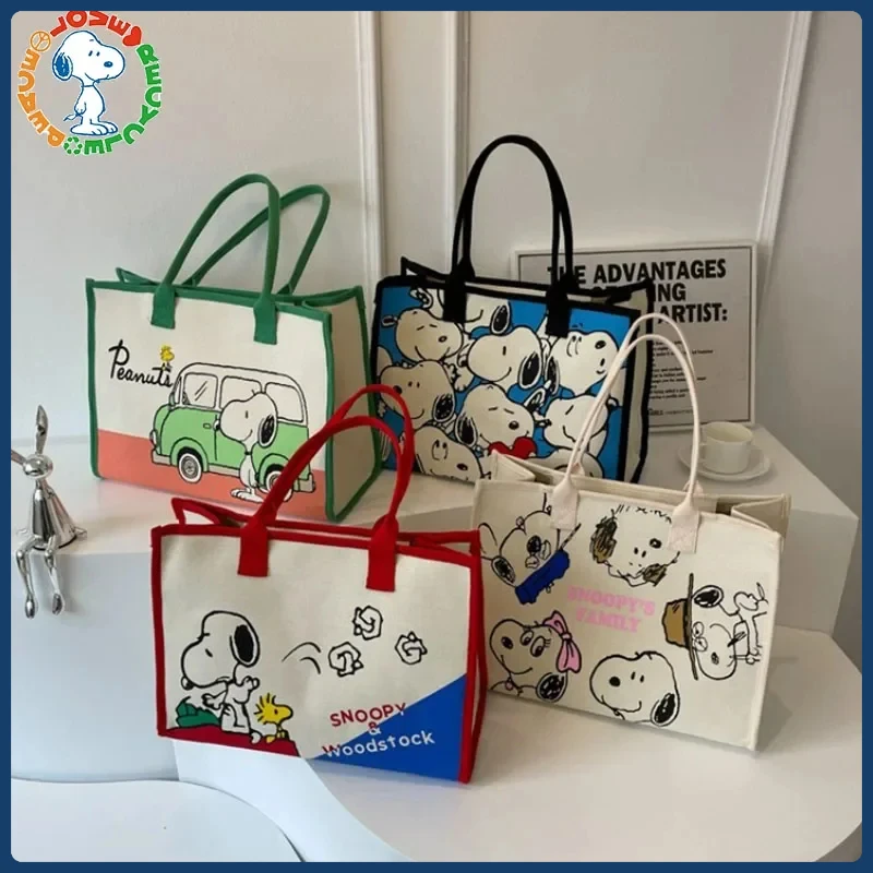 Snoopy Portable Canvas Bag Large Capacity Women's Fashionable Portable Shoulder Bag Student Storage Shopping Bag Christmas Gift
Snoopy Portable Canvas Bag Large Capacity Women's Fashionable Portable Shoulder Bag Student Storage Shopping Bag Christmas Gift