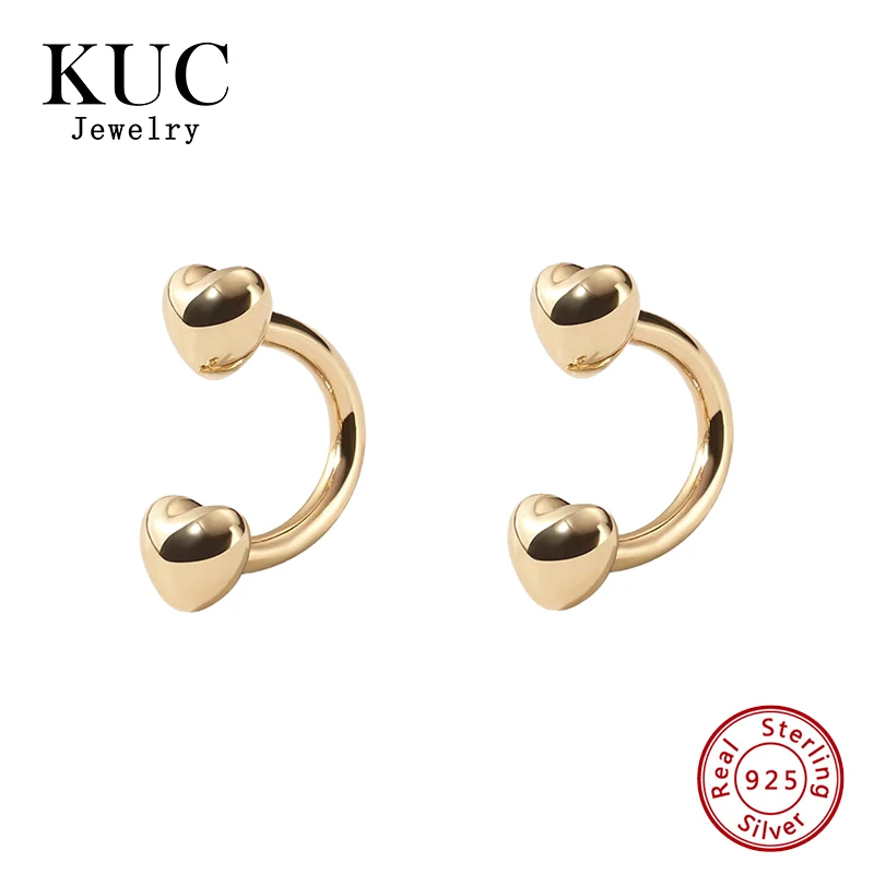 Luxury Stylish 925 Sterling Silver Brushed Fine Jewelry Double Heart Shapes U Hoop Piercing Stud Earrings
Luxury Stylish 925 Sterling Silver Brushed Fine Jewelry Double Heart Shapes U Hoop Piercing Stud Earrings