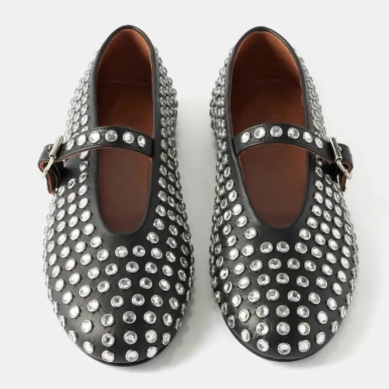 2025 New Women Glitter Shoes with Buckle Strap Rhinestone Ballet Flats Crystal Ballerina Shoes Comfortable Female Casual Shoes
2025 New Women Glitter Shoes with Buckle Strap Rhinestone Ballet Flats Crystal Ballerina Shoes Comfortable Female Casual Shoes