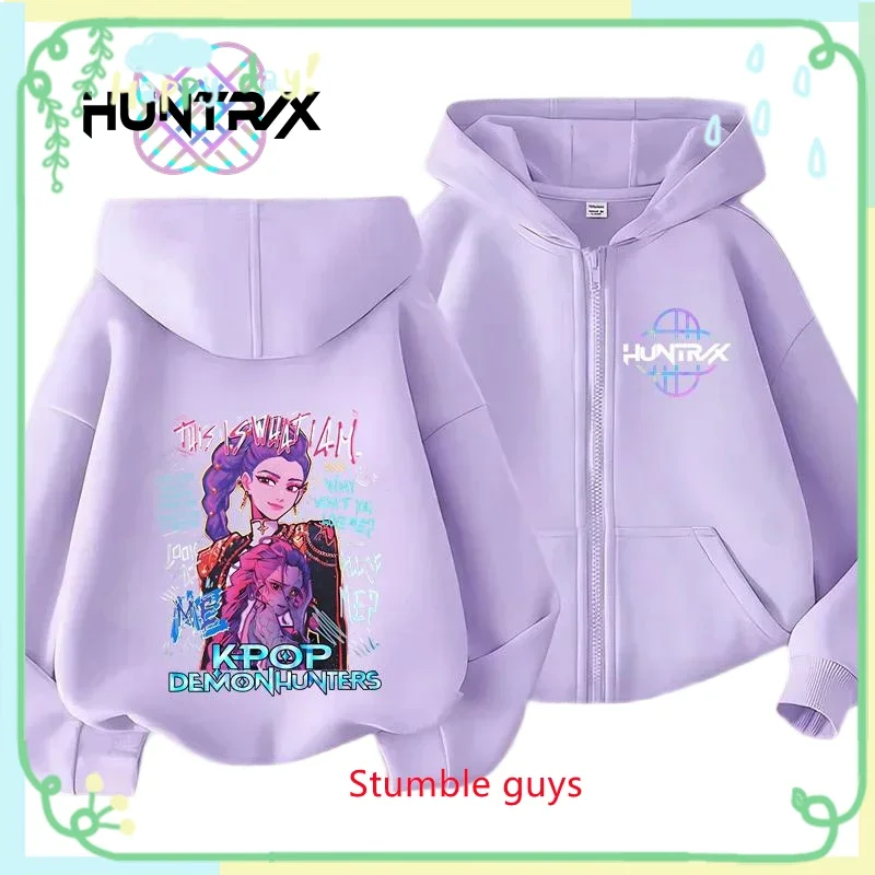 Kids Purple Zip Hoodie Spring Autumn Kpop Demon Hunters Boys Girls Clothes Casual Sweatshirt
Kids Purple Zip Hoodie Spring Autumn Kpop Demon Hunters Boys Girls Clothes Casual Sweatshirt