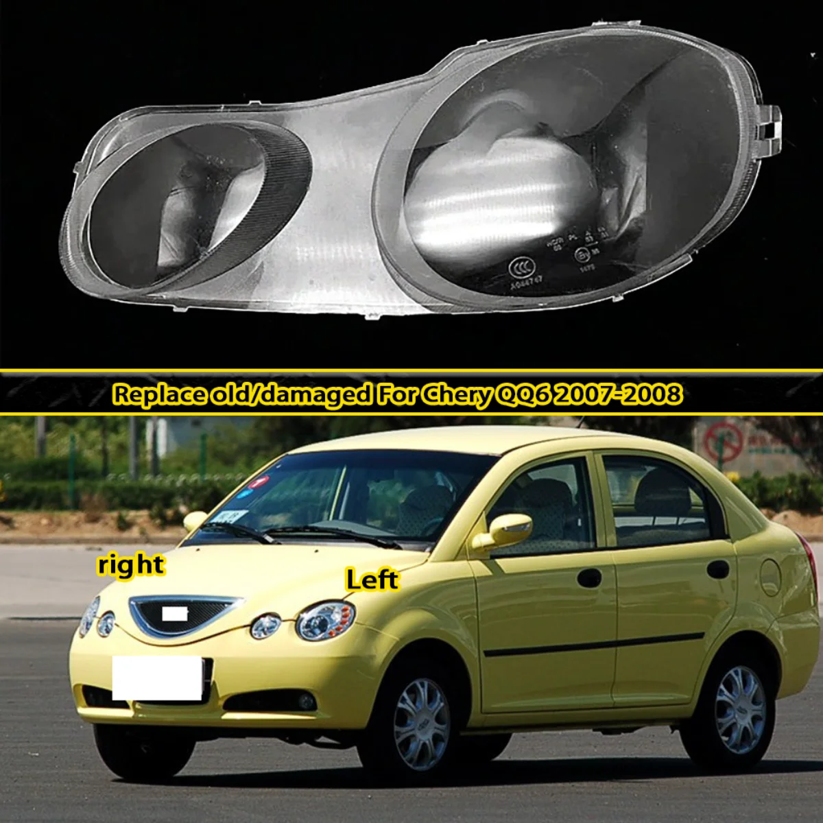 For Chery QQ6 2007-2008 Front Headlight Cover with Headlamps Transparent Shell Lens Case for Headlamp Replacement
For Chery QQ6 2007-2008 Front Headlight Cover with Headlamps Transparent Shell Lens Case for Headlamp Replacement