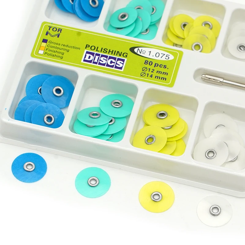 80pcs Dental Polishing Discs Gross Reduction Contouring Mandrel Dental Consumables For Ceramics And Glass
80pcs Dental Polishing Discs Gross Reduction Contouring Mandrel Dental Consumables For Ceramics And Glass