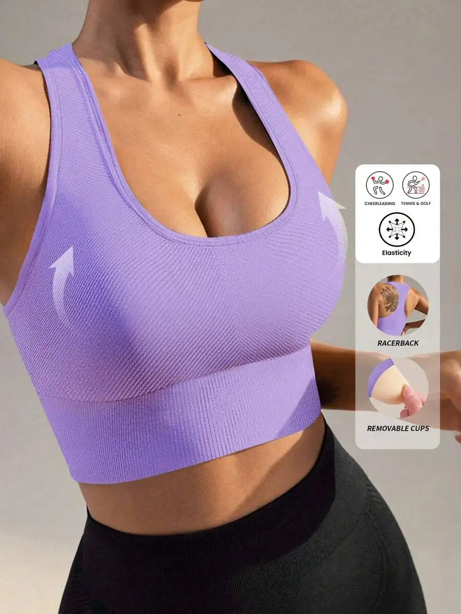 Women High Impact Seamless Padded Sports Bra For Yoga Fitness Running Workout
Women High Impact Seamless Padded Sports Bra For Yoga Fitness Running Workout