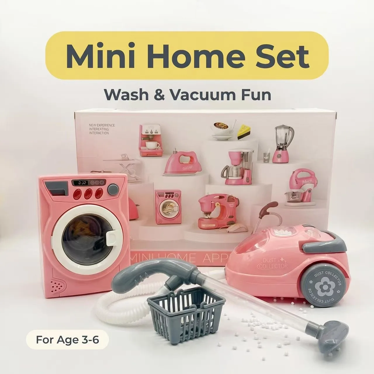 Home Rotatable Washing Machine Pretend Toy Set,Household Cleaning Role Play,Educational Daily Life Toy For Kids 3+ Years Old
Home Rotatable Washing Machine Pretend Toy Set,Household Cleaning Role Play,Educational Daily Life Toy For Kids 3+ Years Old