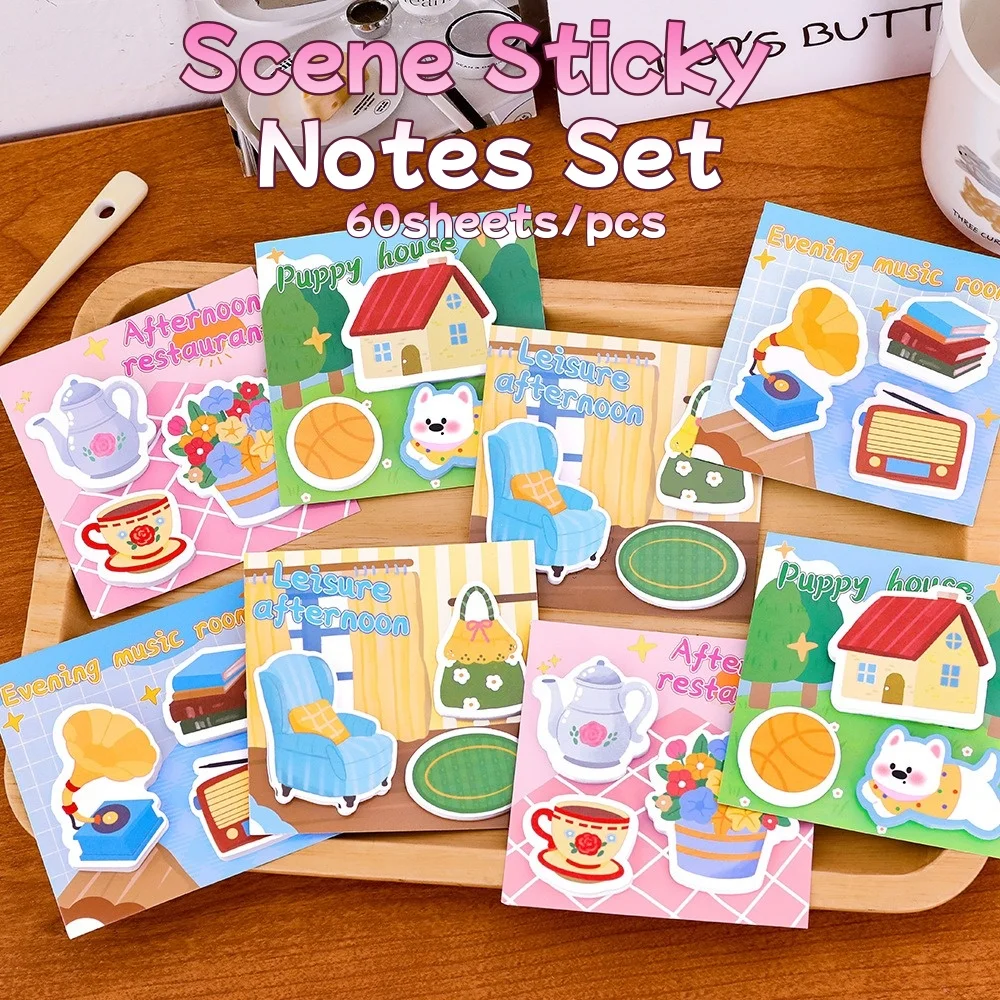 Scene Sticky Notes Set Cute Combination Collage Memo Pads Self-Adhesive N-Times Removable Notes for Students School Stationery
Scene Sticky Notes Set Cute Combination Collage Memo Pads Self-Adhesive N-Times Removable Notes for Students School Stationery
