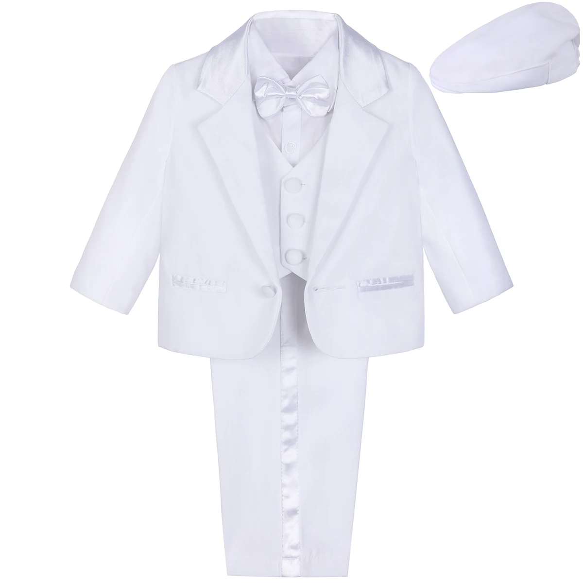 Baby Boy Baptism Outfit Infant Tuxedo Christening Wedding Birthday Celebration Formal Gentleman Suit White 6 Months to 3 Years
Baby Boy Baptism Outfit Infant Tuxedo Christening Wedding Birthday Celebration Formal Gentleman Suit White 6 Months to 3 Years